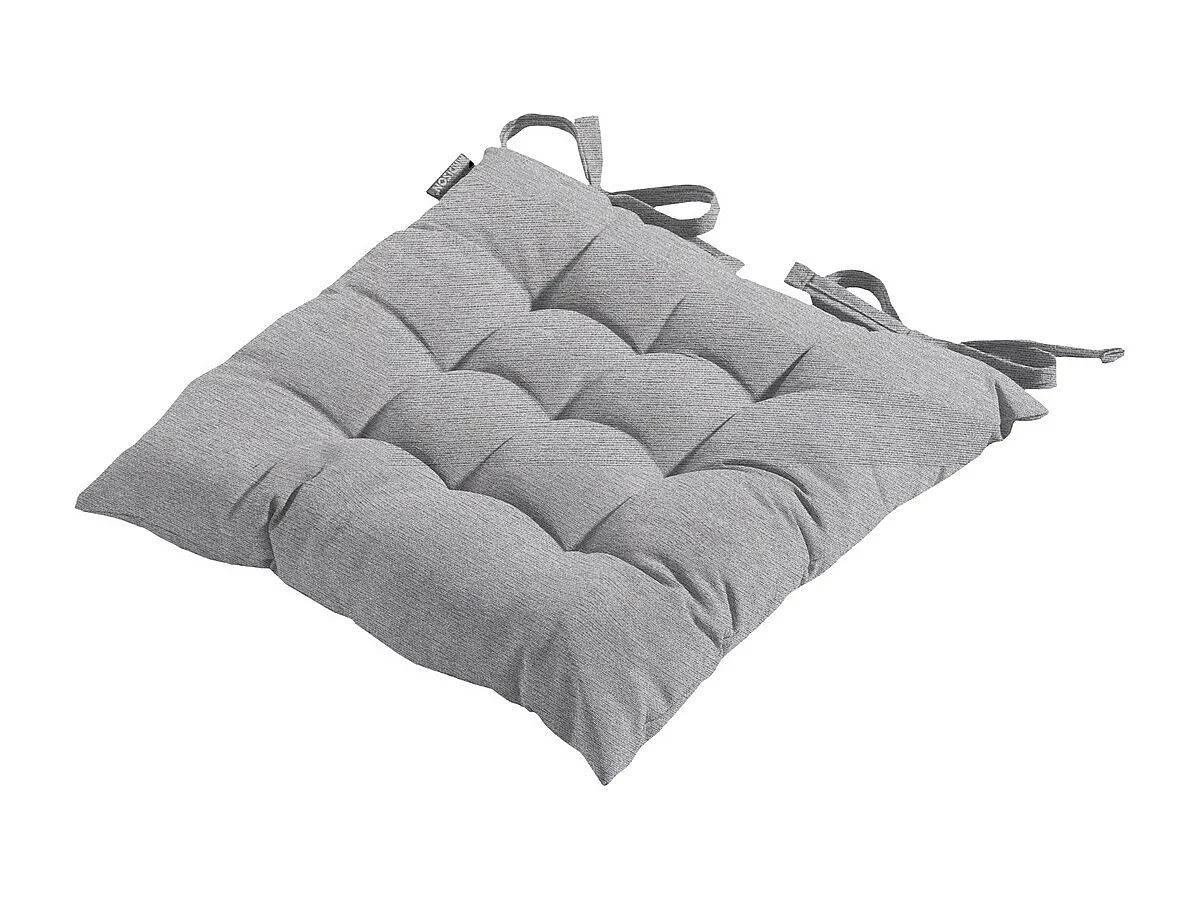 Coussin d'assise Toscane Naples gris - Env. 46 x 46 cm - Lot de 4