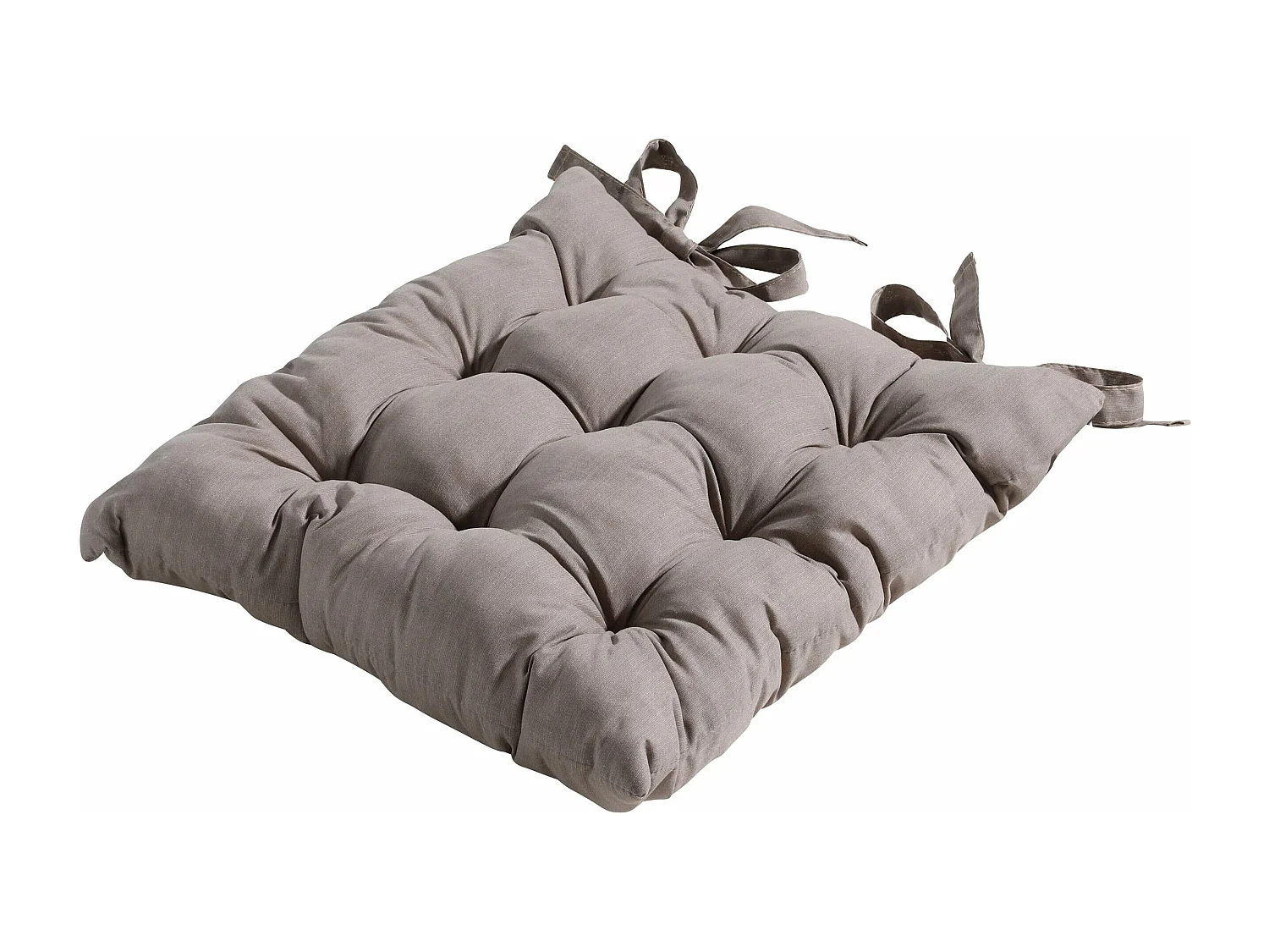 Coussin d'assise Tuscany Basic taupe - Environ 46 x 46 cm - Lot de 4