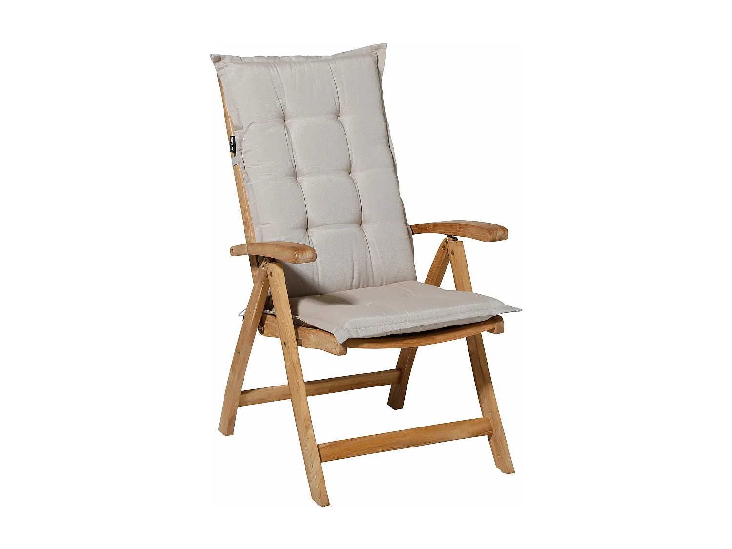 Coussin de chaise de jardin dossier bas en lin Panama - Dimensions approximatives : 105 x 50 cm - Lot de 4