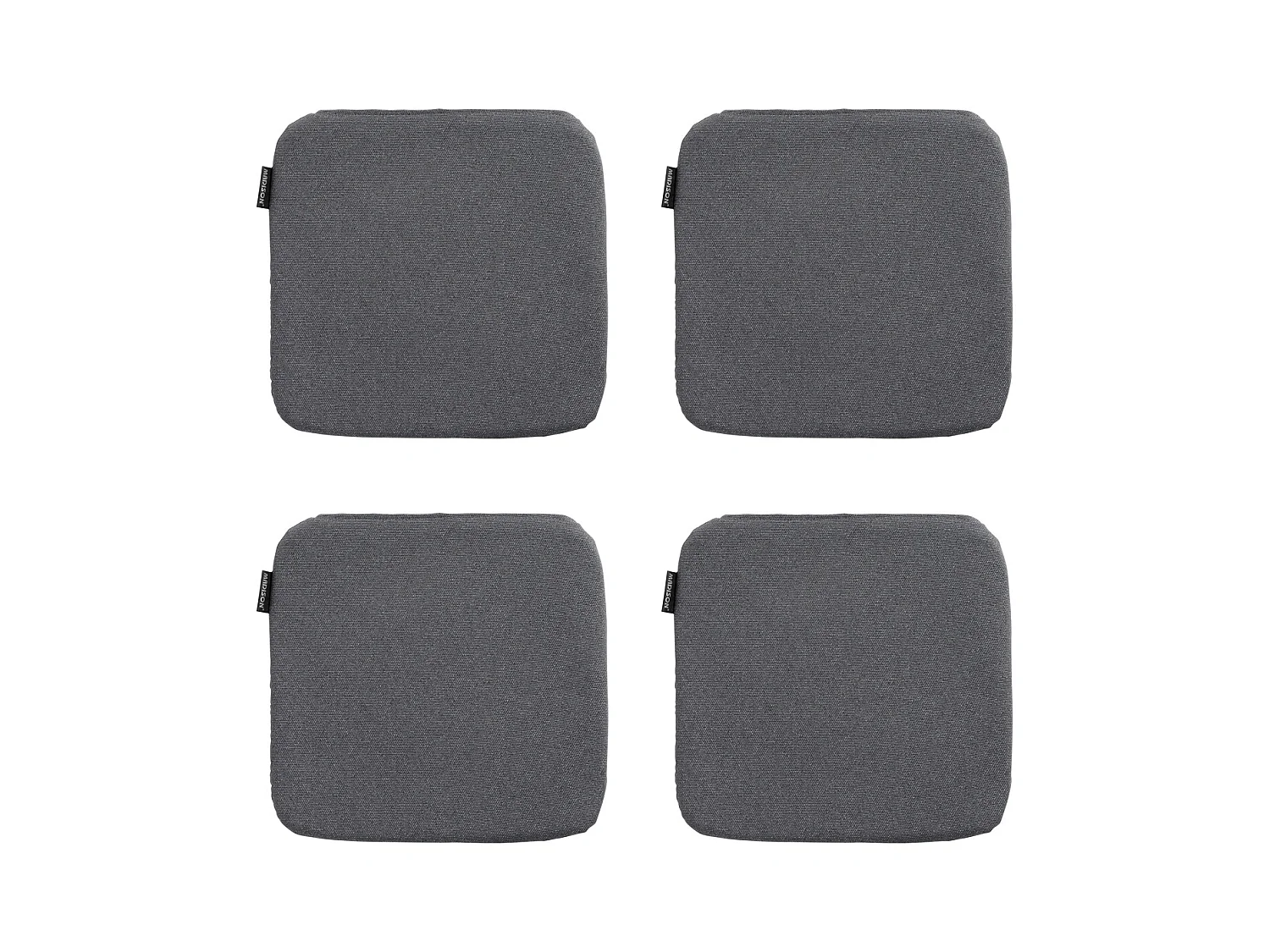 Coussin d'assise Manchester gris - Environ 40 x 40 cm - Lot de 4