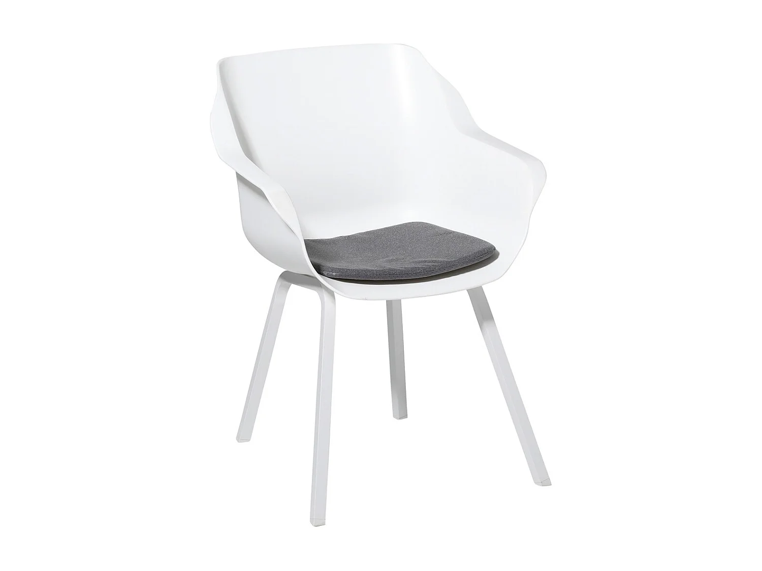 Coussin d'assise Manchester gris - Environ 40 x 40 cm - Lot de 4