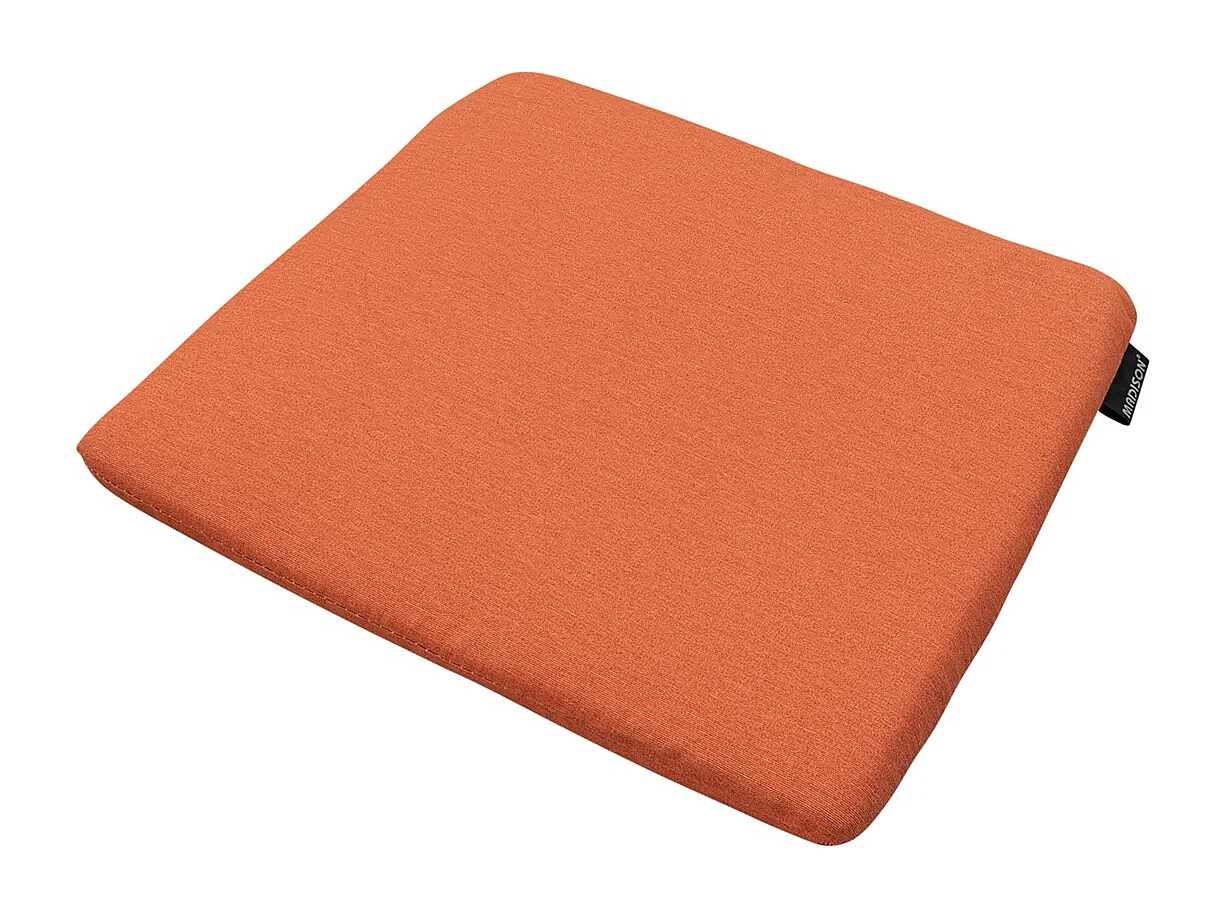 Coussin d'assise Panama orange flamme - Environ 40 x 40 cm - Lot de 4