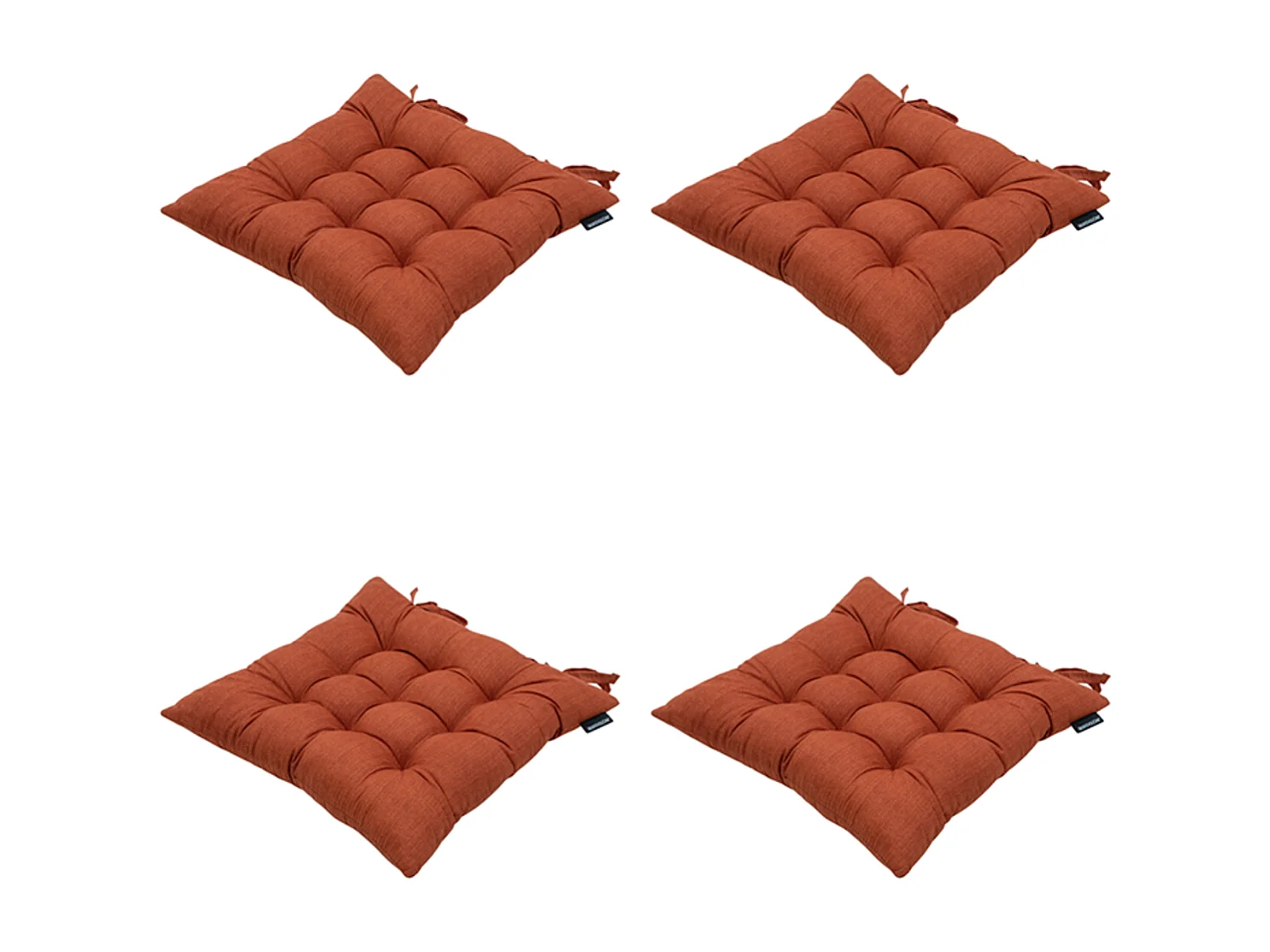 Coussin d'assise Basic Terra - Environ 46x46 cm - Lot de 4