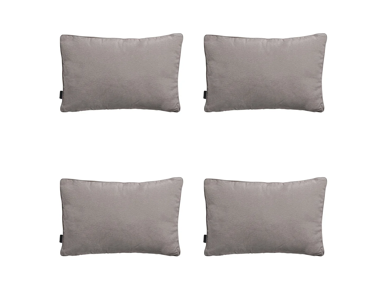 Coussin décoratif Panama taupe - Env. 40x60 cm - Lot de 4