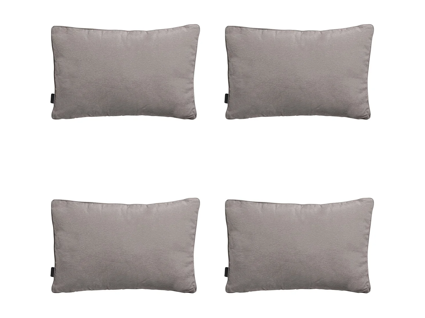 Coussin décoratif Panama taupe - Env. 40x60 cm - Lot de 4