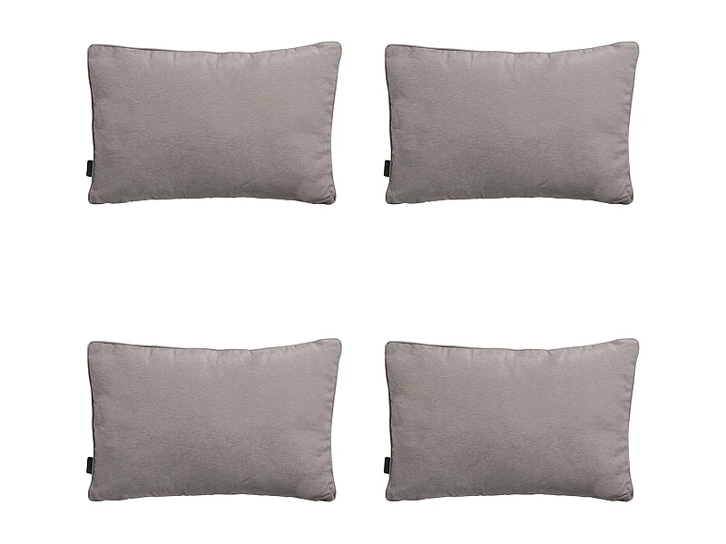 Coussin décoratif Panama taupe - Env. 40x60 cm - Lot de 4