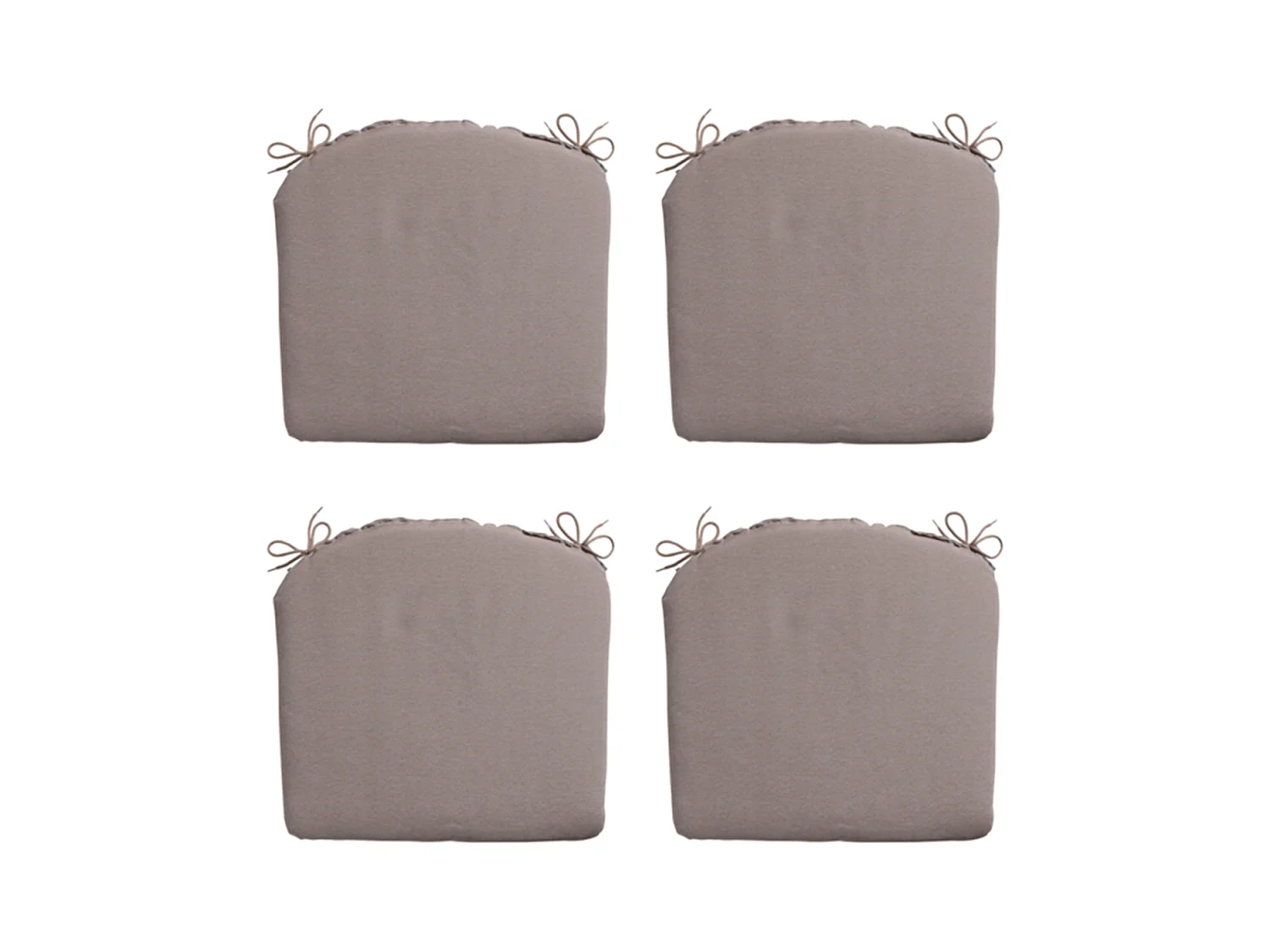 Coussin d'assise Panama taupe - Env. 46x48 cm - Lot de 4