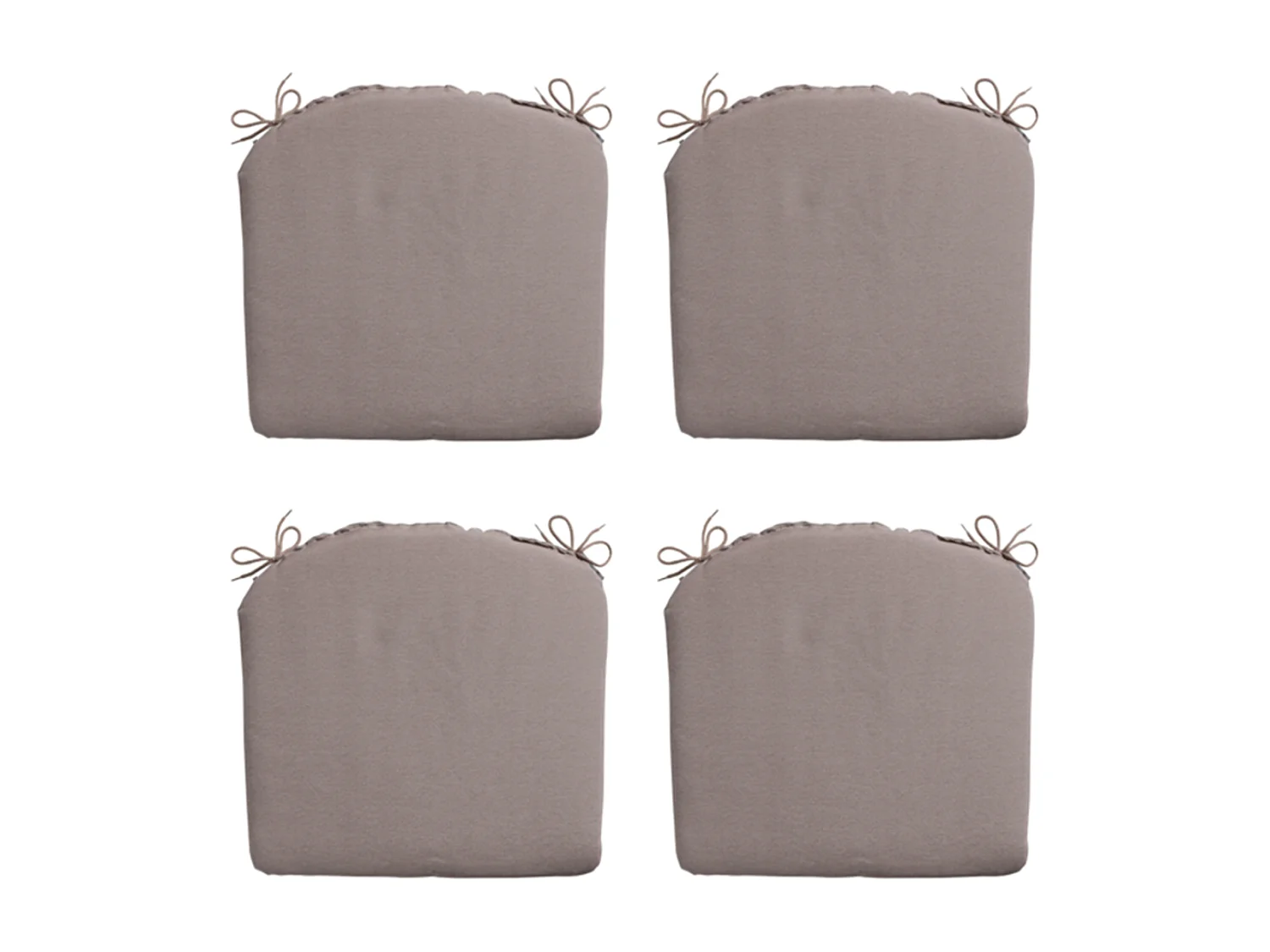 Coussin d'assise Panama taupe - Env. 46x48 cm - Lot de 4