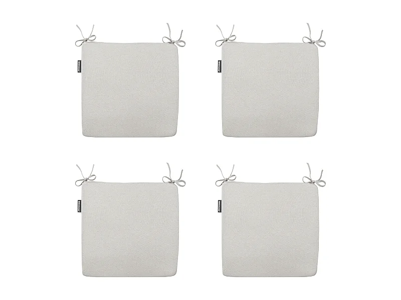 Coussin d'assise en lin Panama - Environ 40x40 cm - Lot de 4