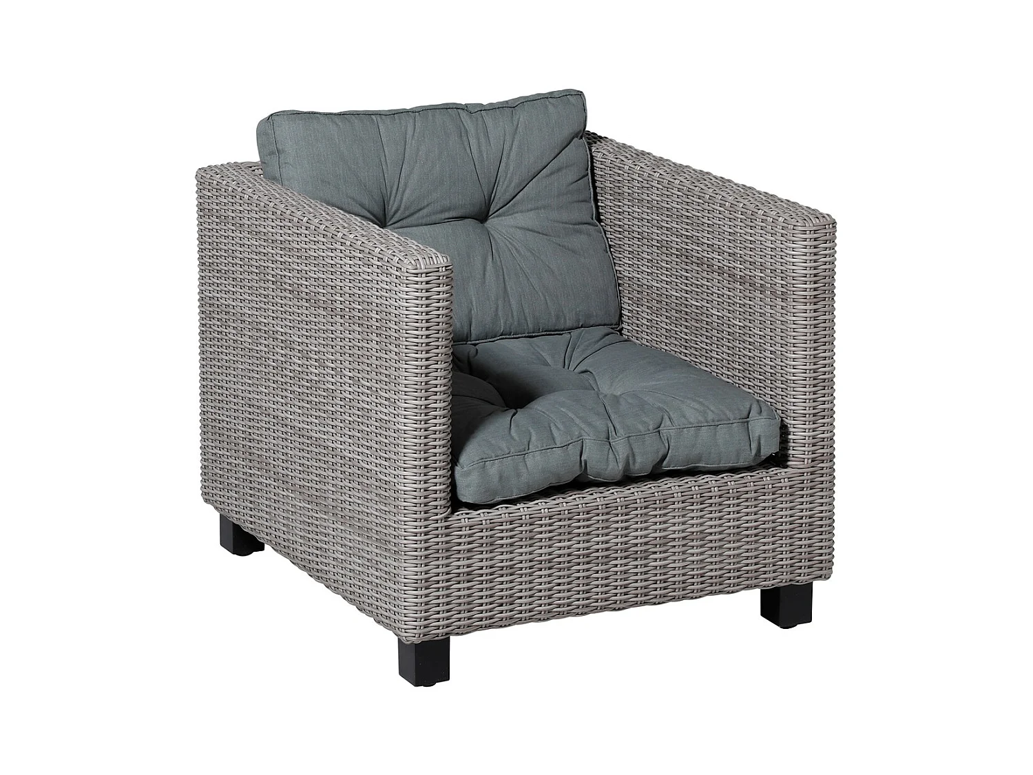 Coussin d'assise Florance Basic gris - Environ 73 x 73 cm - Lot de 2