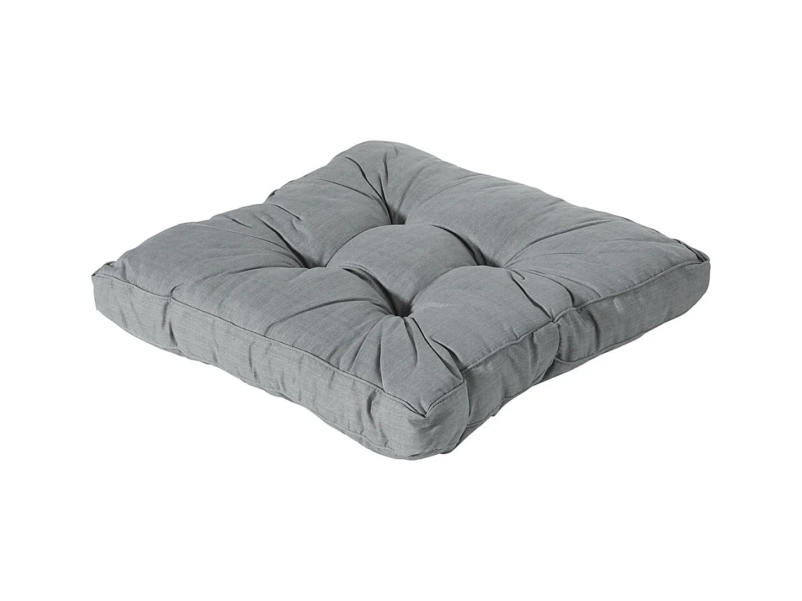 Coussin d'assise Florance Basic gris - Environ 73 x 73 cm - Lot de 2