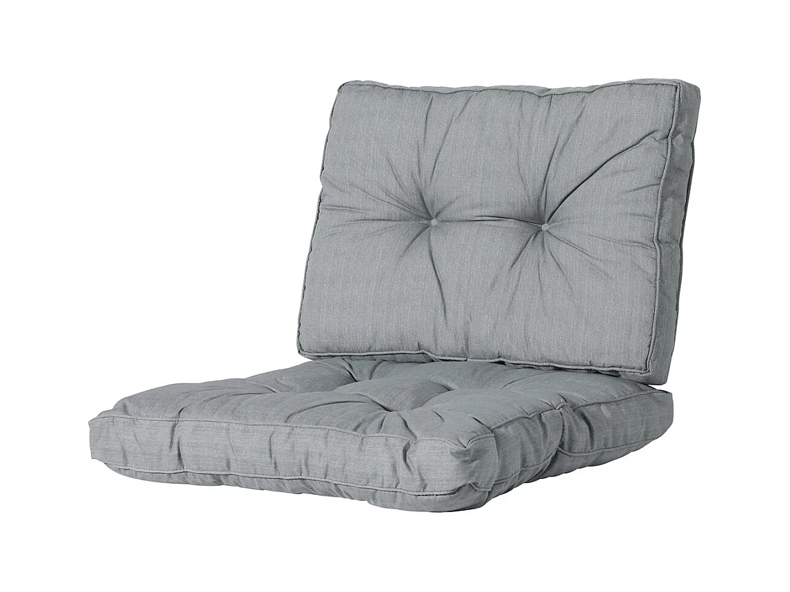 Coussin d'assise Florance Basic gris - Environ 73 x 73 cm - Lot de 2
