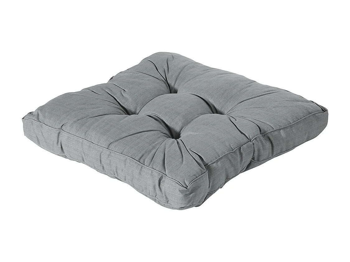 Coussin d'assise Florance Basic gris - Environ 73 x 73 cm - Lot de 2