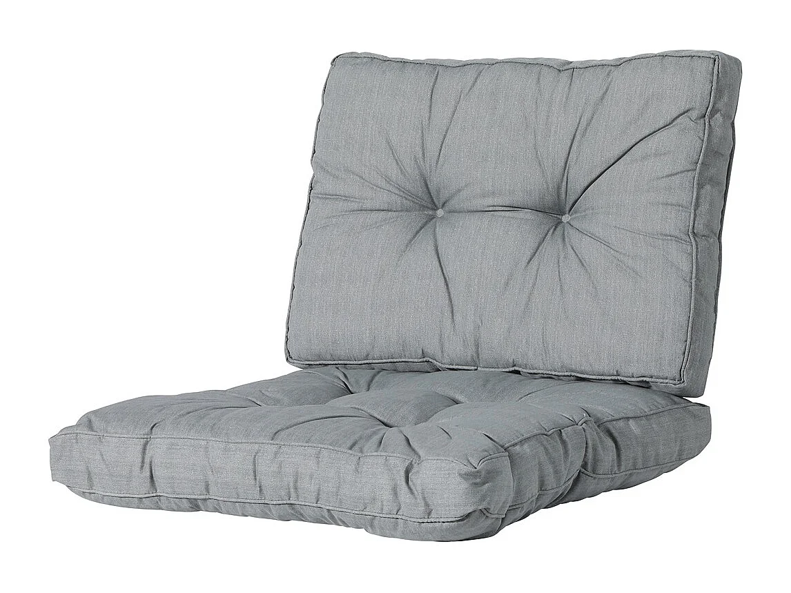 Coussin d'assise Florance Basic gris - Environ 73 x 73 cm - Lot de 2