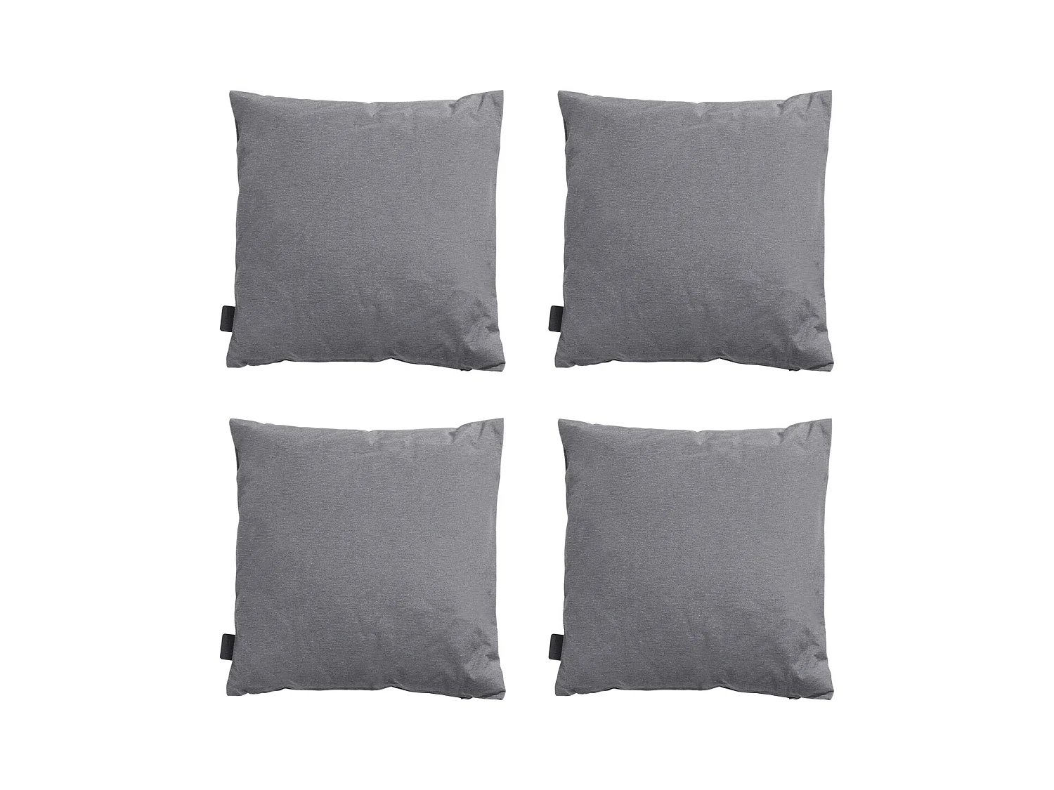 Coussin décoratif Panama gris - Env. 45x45 cm - Lot de 4
