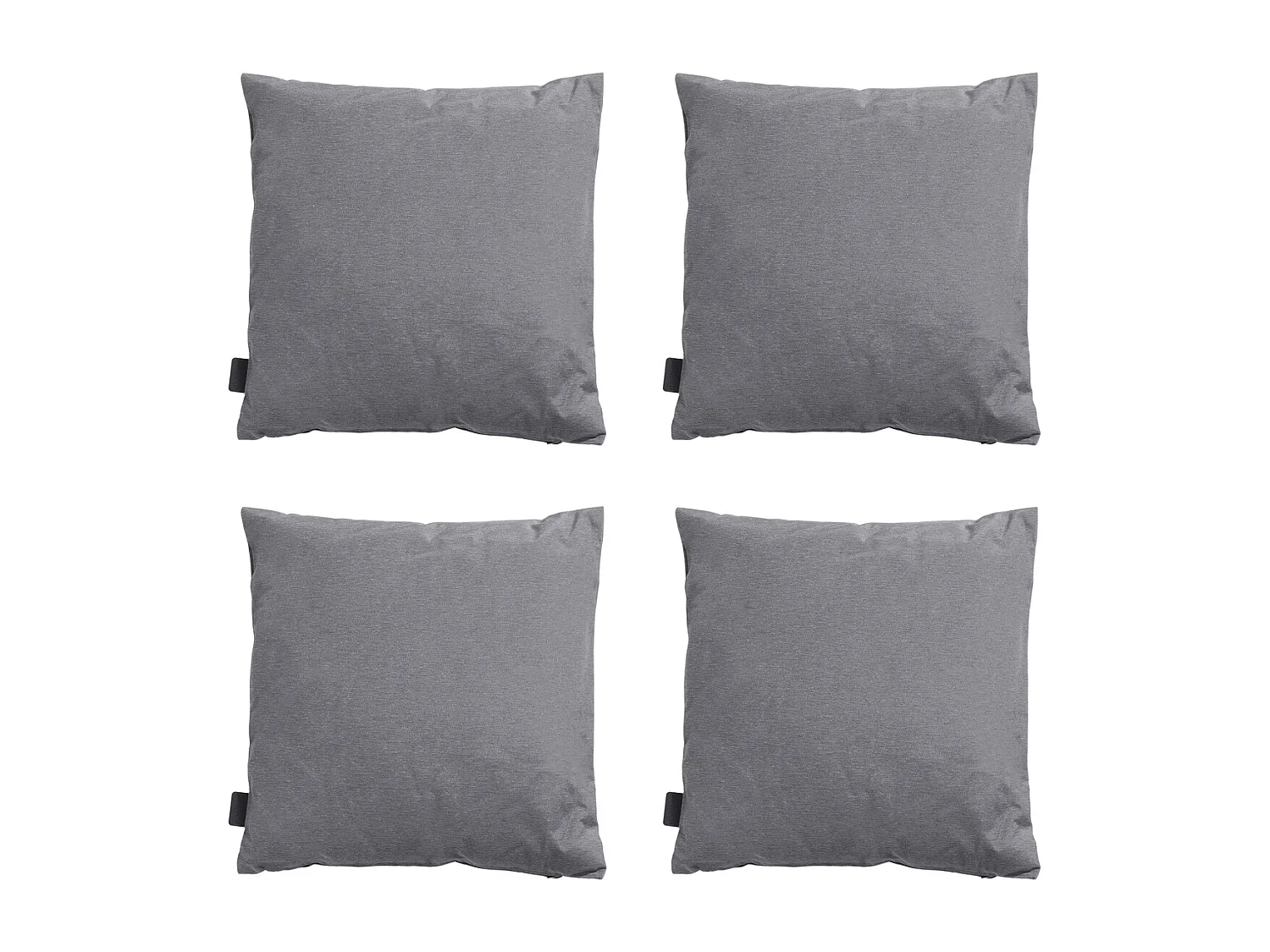 Coussin décoratif Panama gris - Env. 45x45 cm - Lot de 4