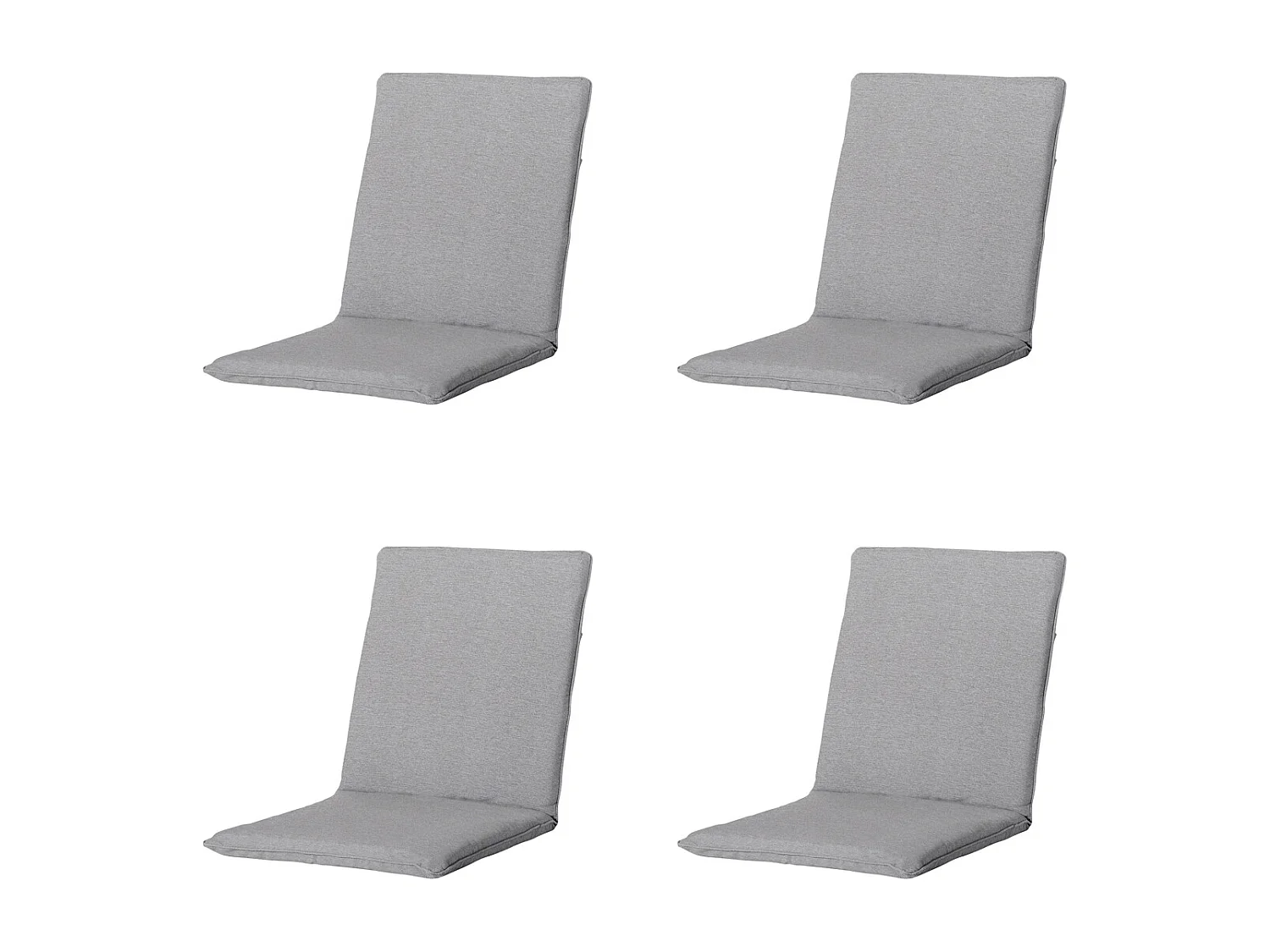 Stapelstoelkussen Napels grey - Ca. 97x49 cm - Set van 4