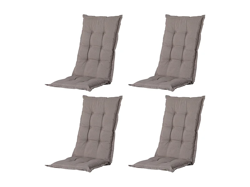 Gartenstuhlauflage High Back Panama taupe - Ca. 123x50 cm - 4er Set