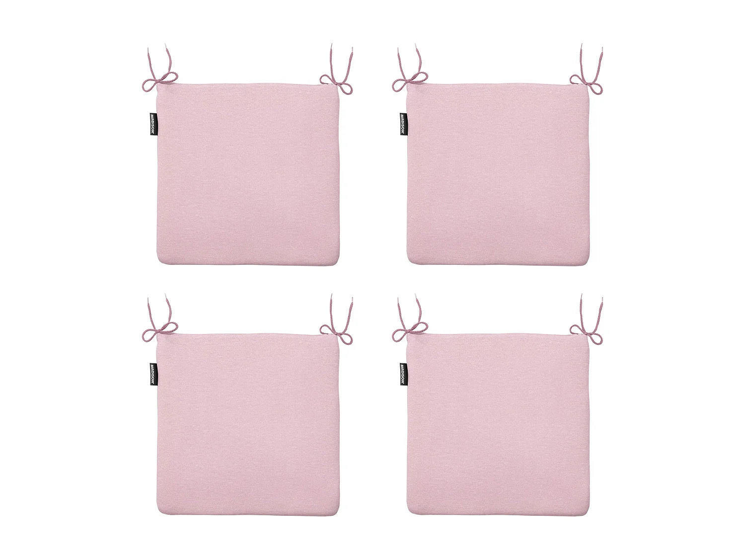 Coussin d'assise Panama rose tendre - Environ 40 x 40 cm - Lot de 4