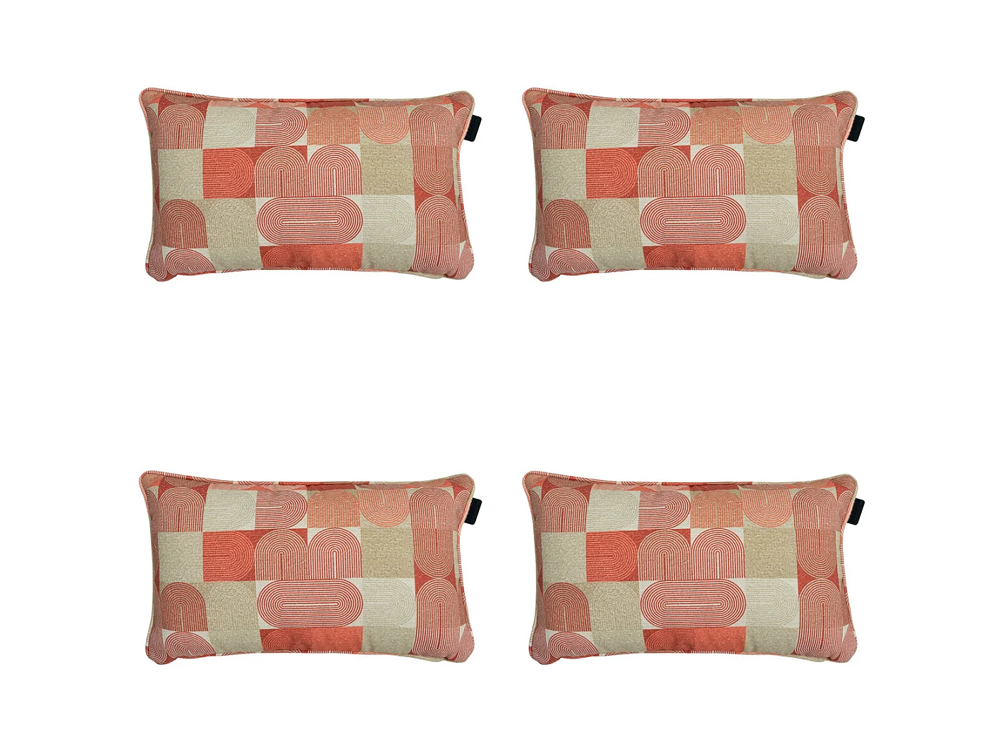 Coussin décoratif Jacky terra - Env. 30x50 cm - Lot de 4