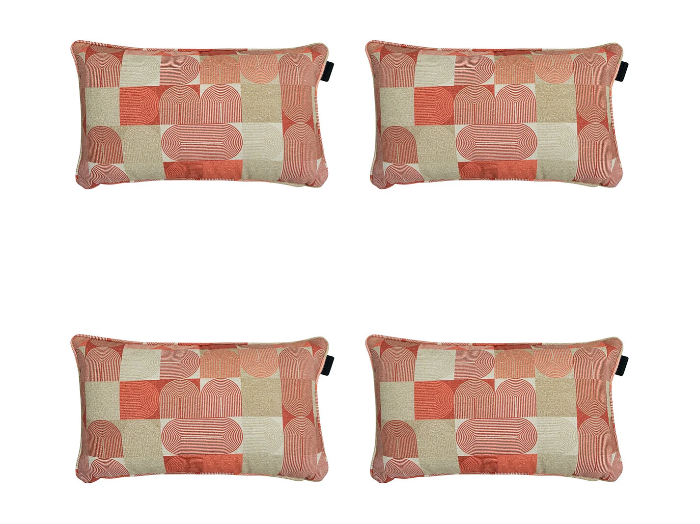 Coussin décoratif Jacky terra - Env. 30x50 cm - Lot de 4