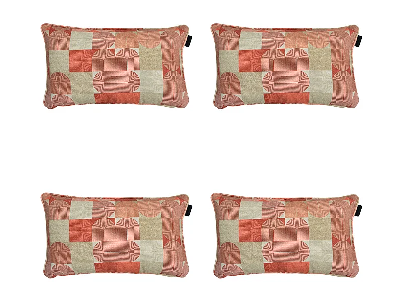 Coussin décoratif Jacky terra - Env. 30x50 cm - Lot de 4