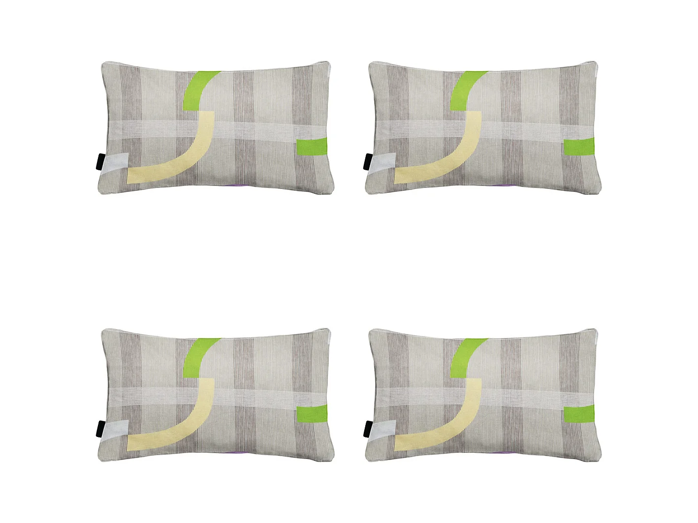 Coussin décoratif Tess violet - Env. 30x50 cm - Lot de 4