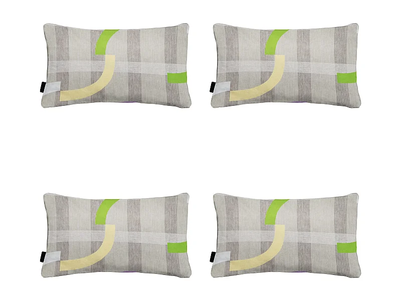 Sierkussen Tess purple - Ca. 30x50 cm - Set van 4