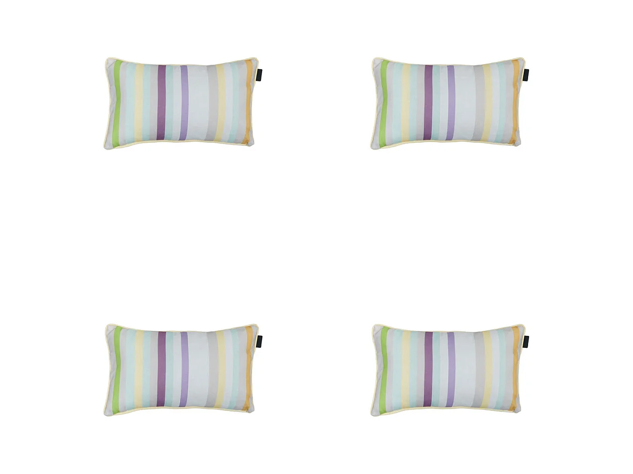 Coussin décoratif Righe violet - Environ 30x50 cm - Lot de 4