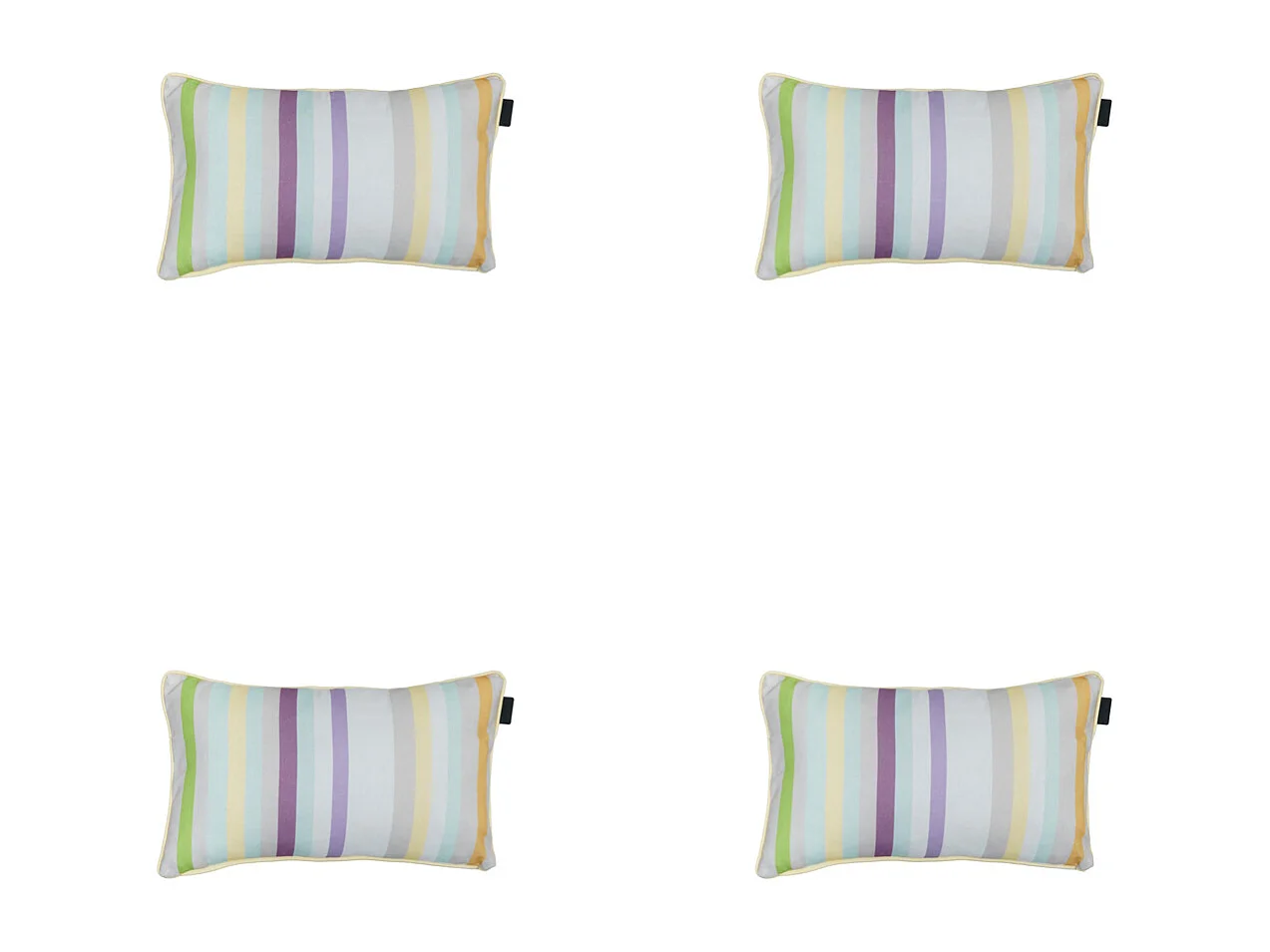 Coussin décoratif Righe violet - Environ 30x50 cm - Lot de 4