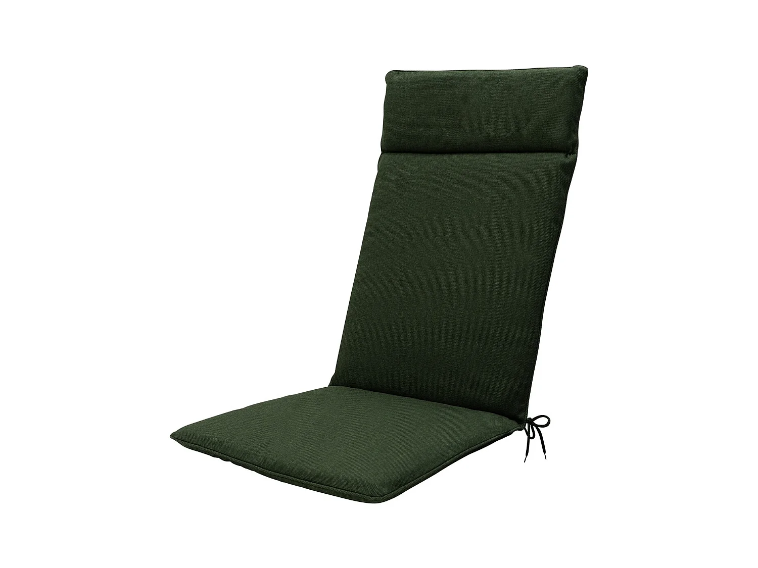Coussin de chaise de jardin dossier haut toile verte éco+ - Environ 120 x 50 cm - Lot de 4