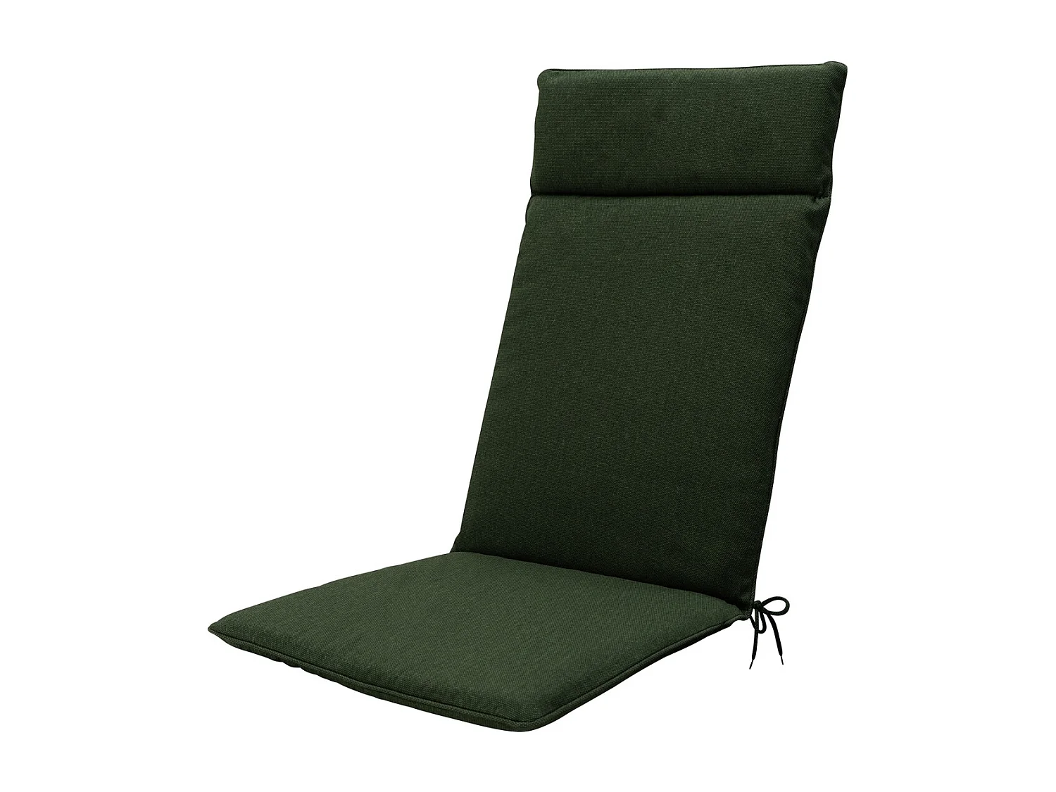 Coussin de chaise de jardin dossier haut toile verte éco+ - Environ 120 x 50 cm - Lot de 4