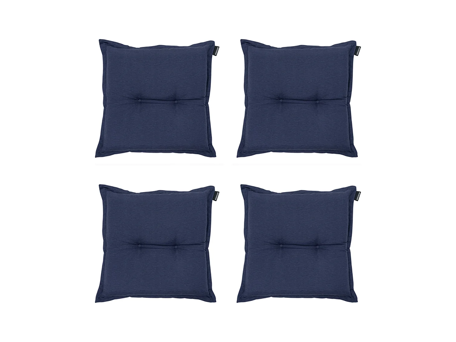 Coussin d'assise Panama indigo - Environ 50x50 cm - Lot de 4