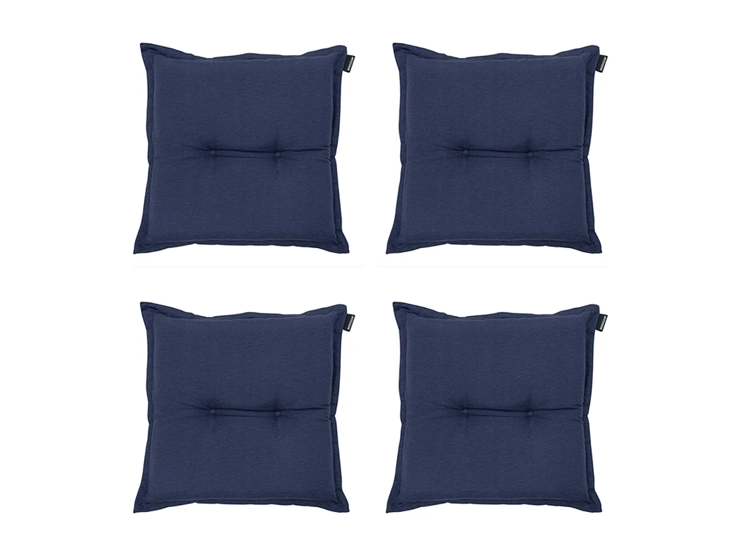 Coussin d'assise Panama indigo - Environ 50x50 cm - Lot de 4