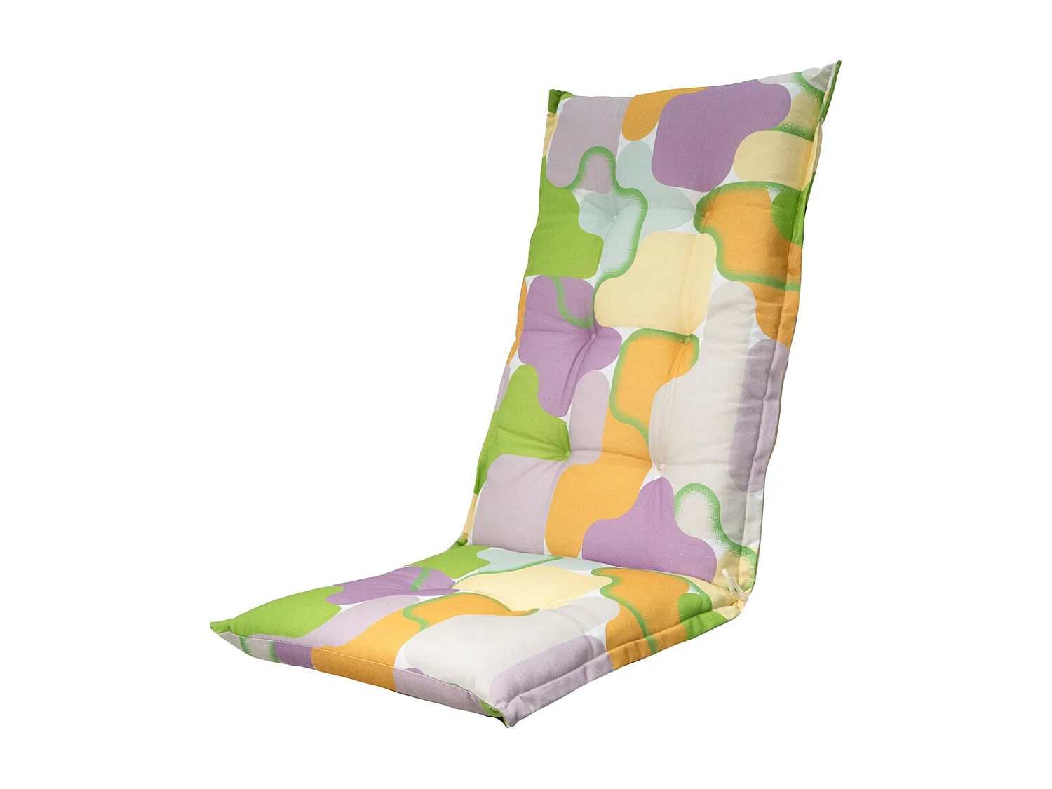 Gartenstuhlauflage High Back Grafi lila - Ca. 123x50 cm - 4er Set