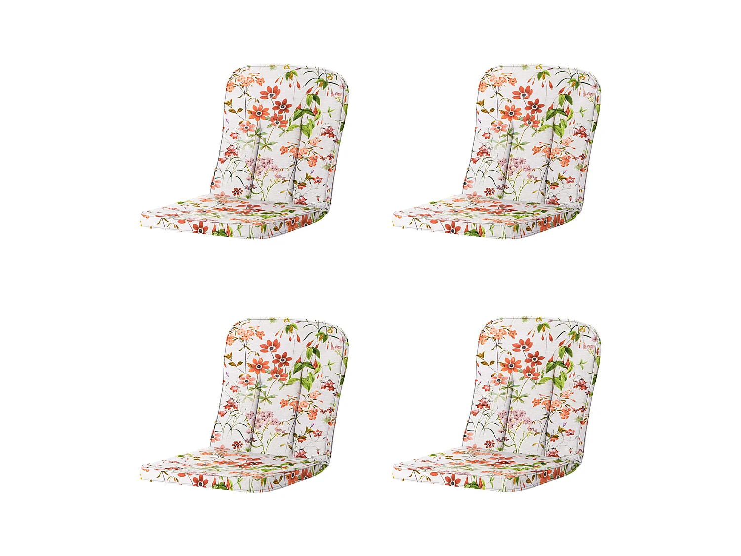 Coussin de jardin Classic/Bora/Antigua Hermitage Milly naturel - Env. 94x48 cm - Lot de 4
