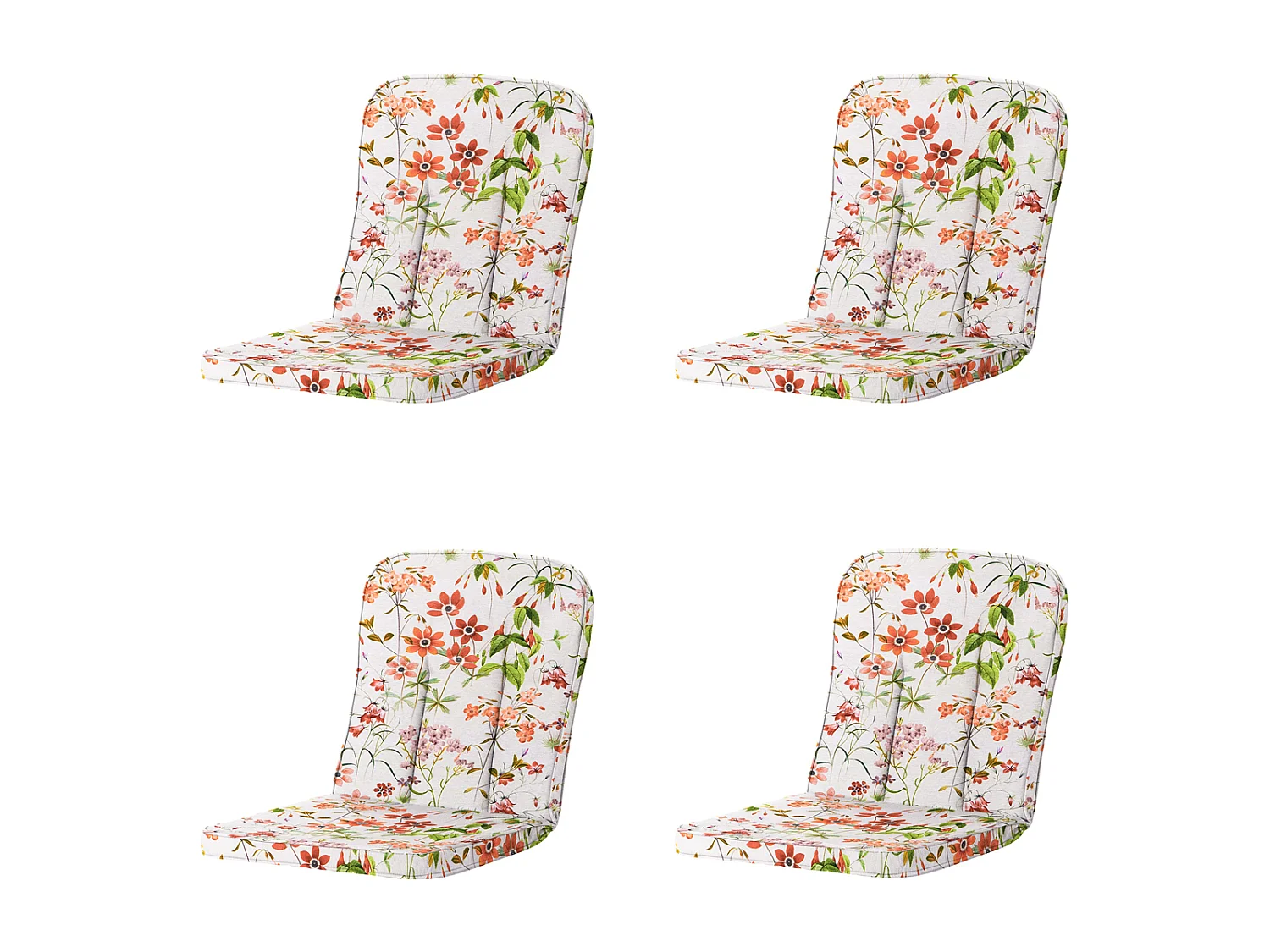 Coussin de jardin Classic/Bora/Antigua Hermitage Milly naturel - Env. 94x48 cm - Lot de 4