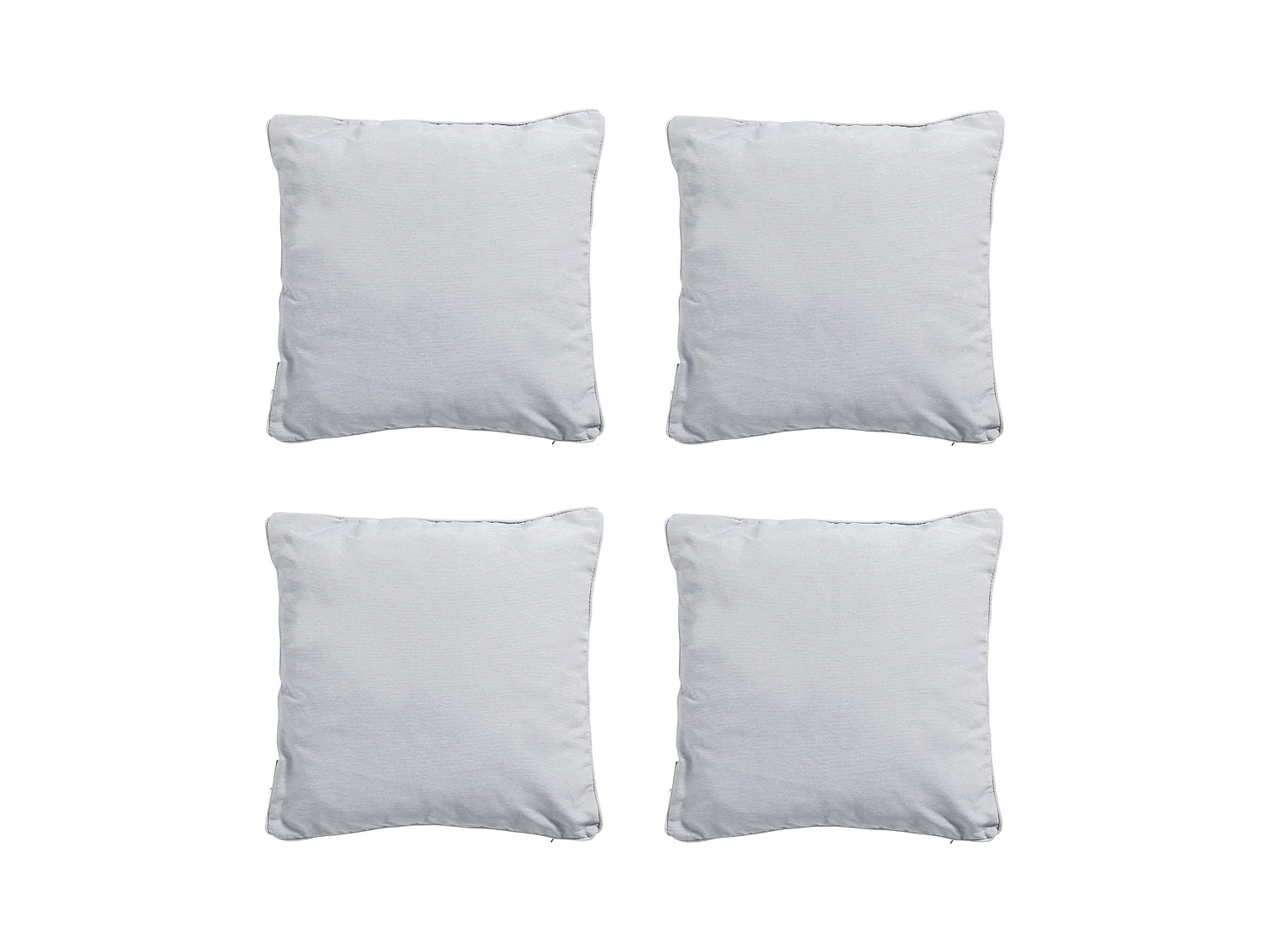 Coussin décoratif Panama gris clair - Env. 45x45 cm - Lot de 4