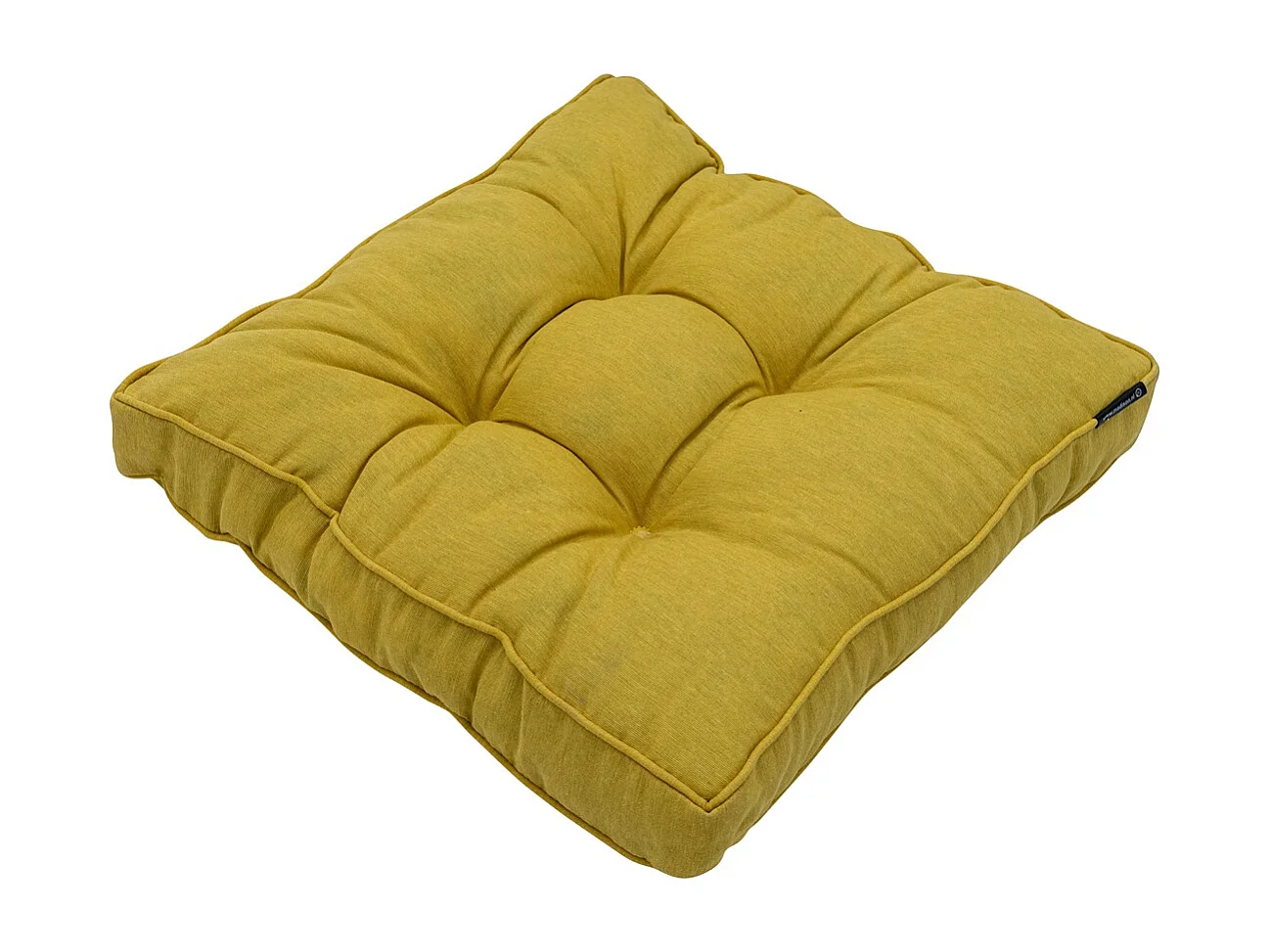 Coussin d'assise Florance Panama moutarde - Env. 47 x 47 cm - Lot de 4