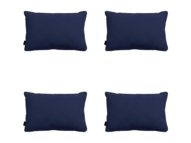 Coussin décoratif Panama indigo - Env. 40x60 cm - Lot de 4