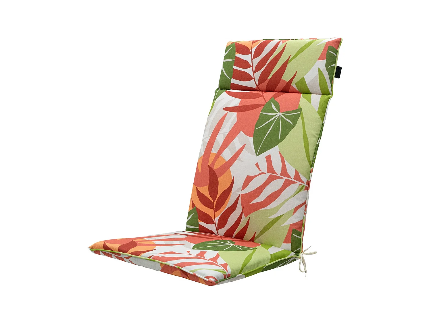 Coussin de chaise de jardin dossier haut Iven terra - Environ 120 x 50 cm - Lot de 4