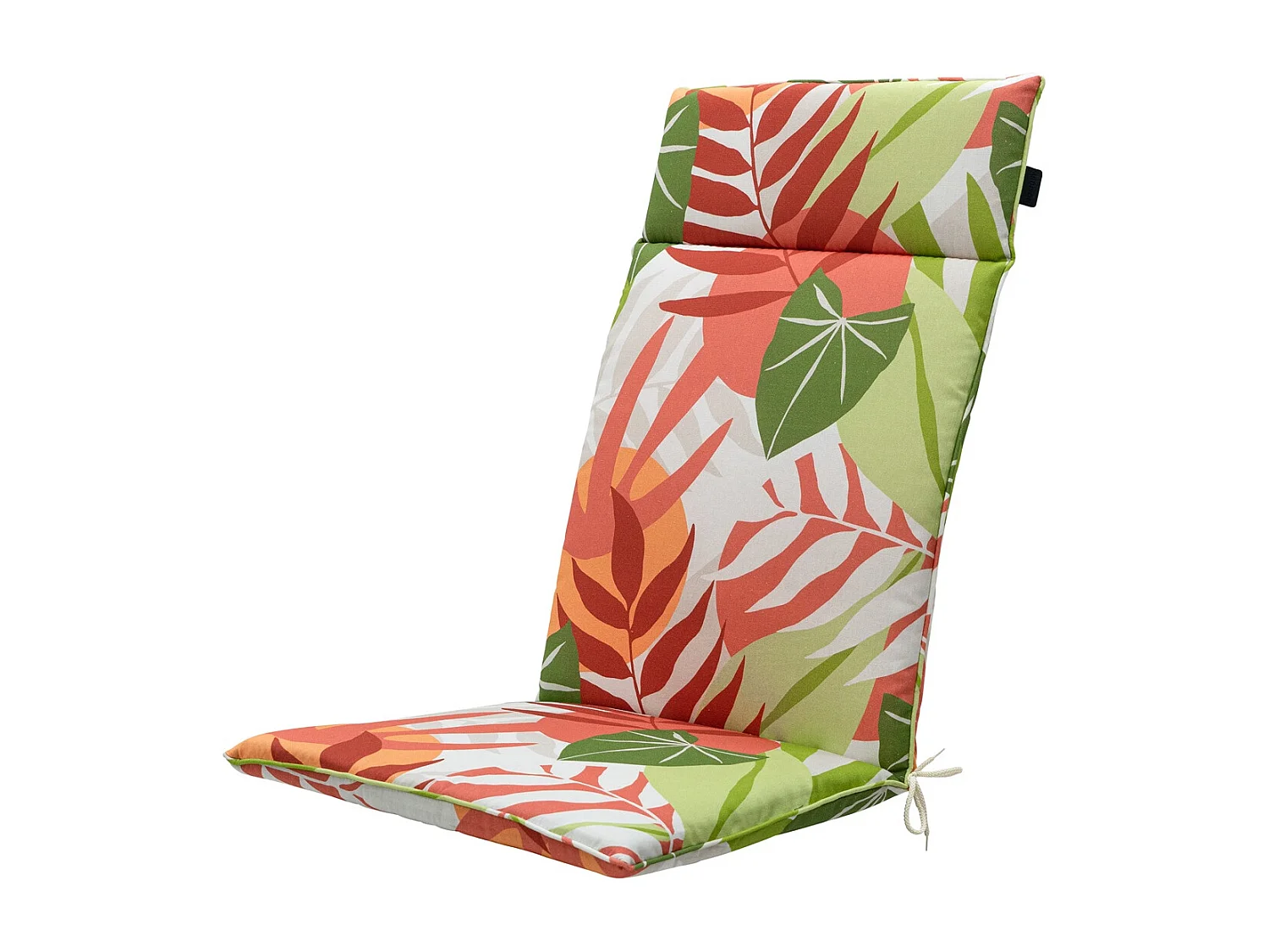 Coussin de chaise de jardin dossier haut Iven terra - Environ 120 x 50 cm - Lot de 4