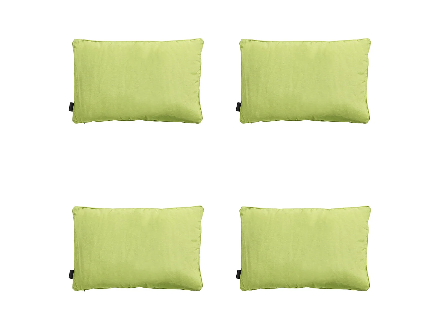Coussin décoratif Panama citron vert - Env. 40x60 cm - Lot de 4