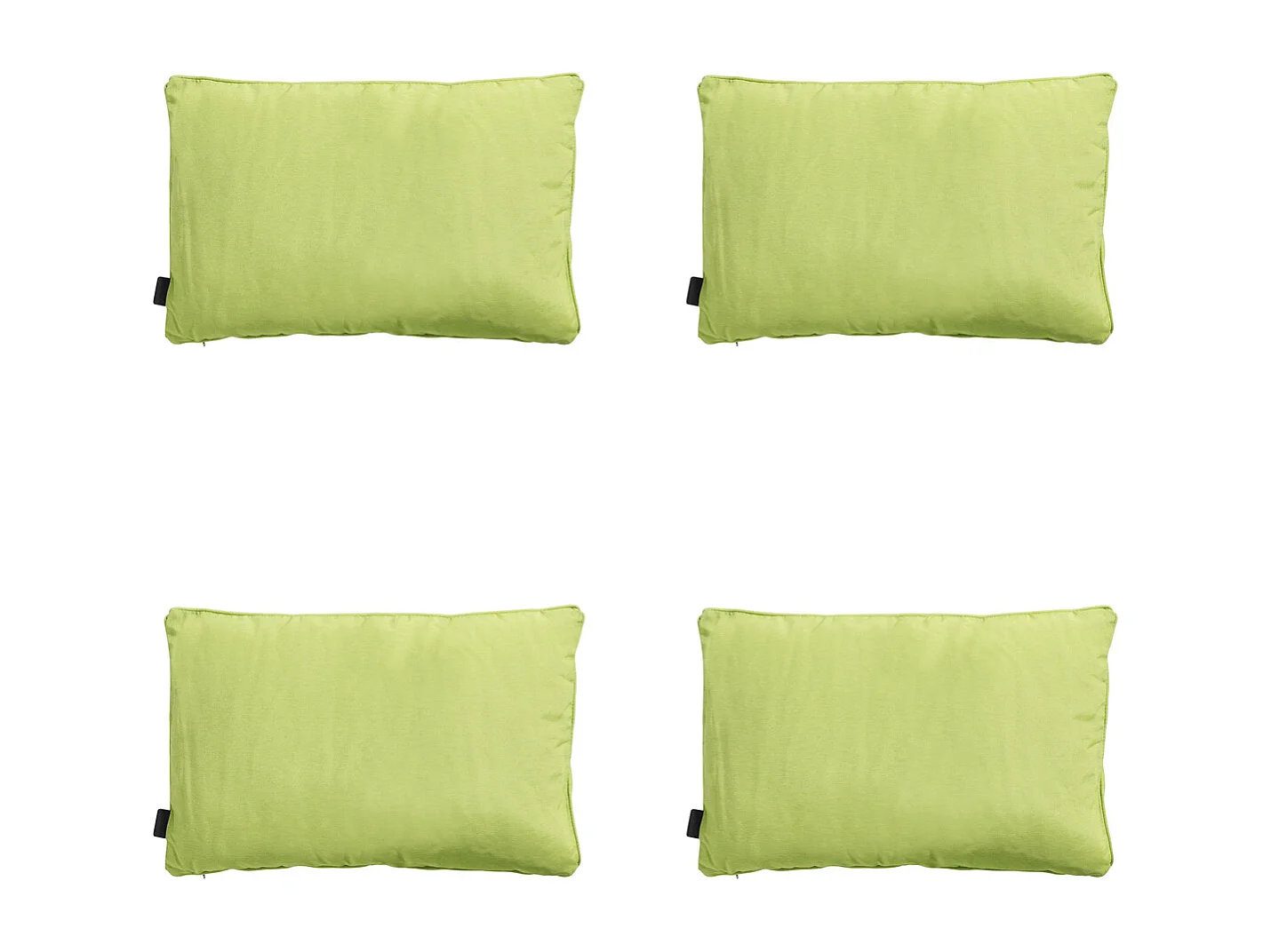 Coussin décoratif Panama citron vert - Env. 40x60 cm - Lot de 4