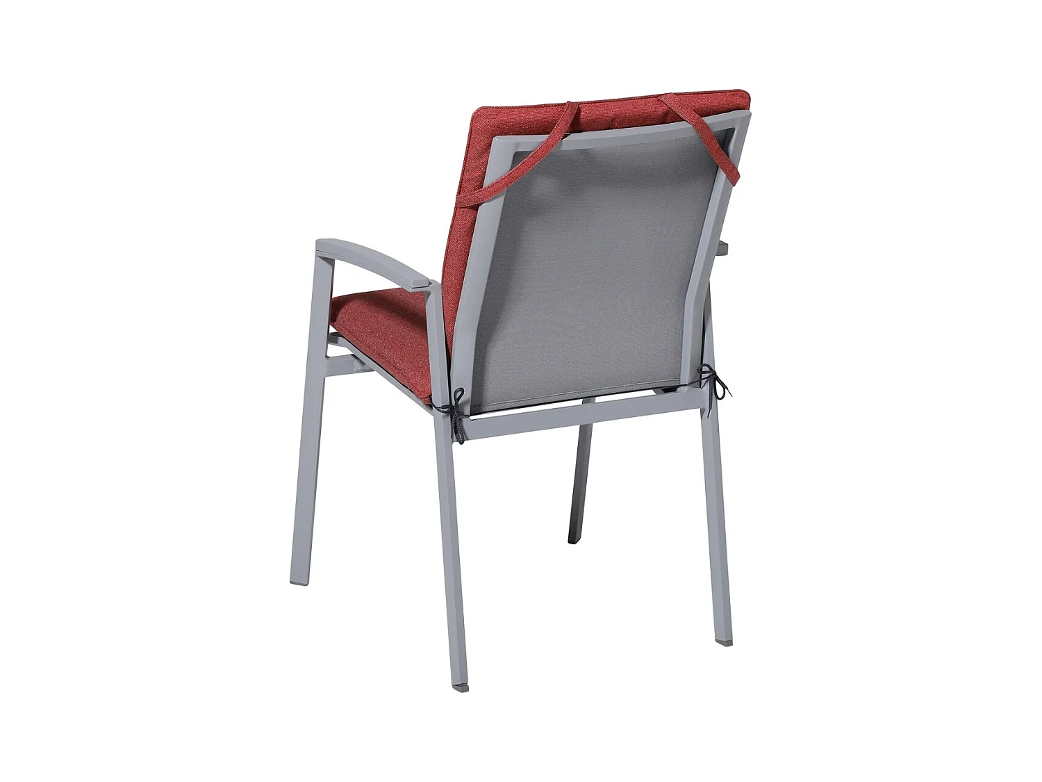 Coussin de chaise empilable Manchester rouge - Environ 97 x 49 cm - Lot de 4