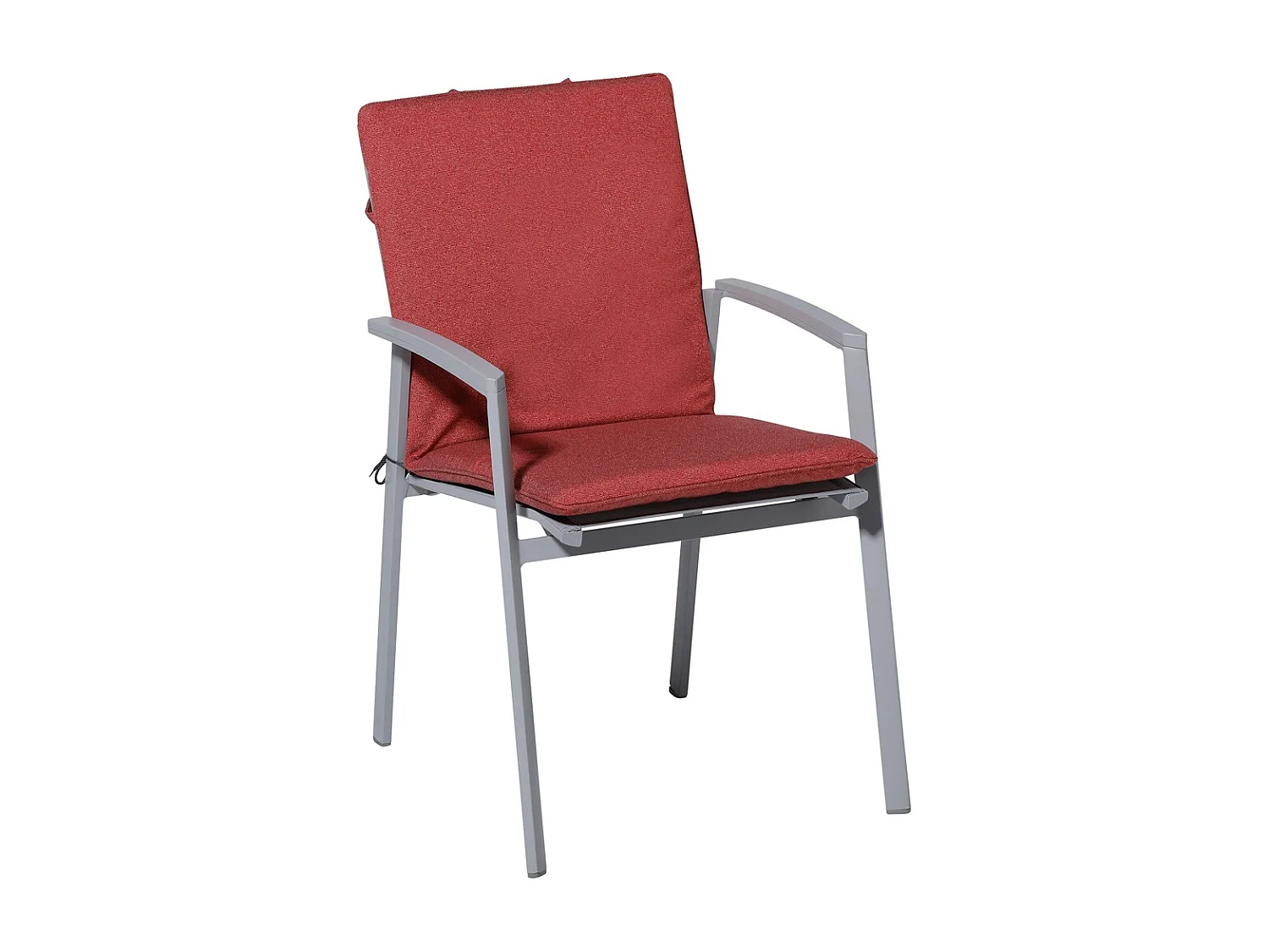 Coussin de chaise empilable Manchester rouge - Environ 97 x 49 cm - Lot de 4