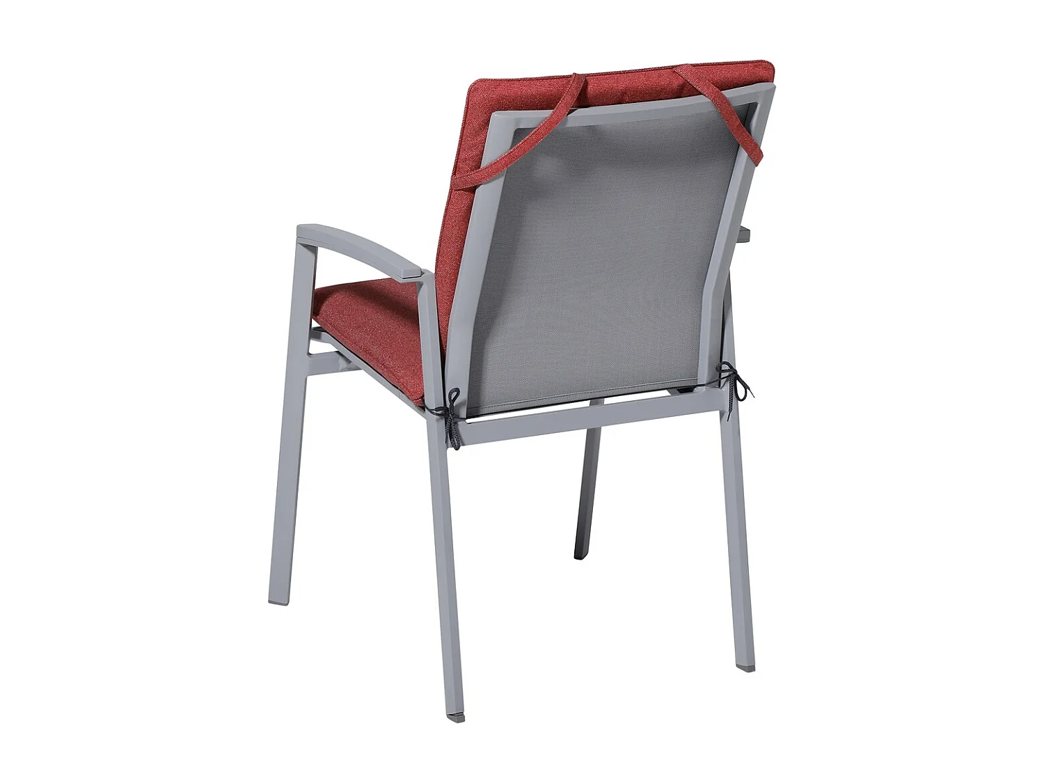 Coussin de chaise empilable Manchester rouge - Environ 97 x 49 cm - Lot de 4