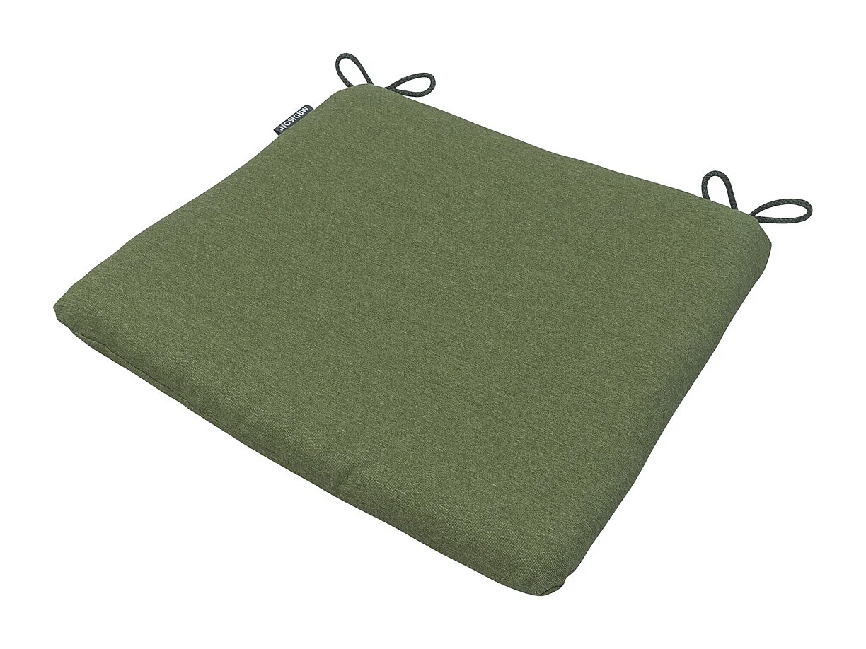 Coussin d'assise Panama vert - Environ 40 x 40 cm - Lot de 4