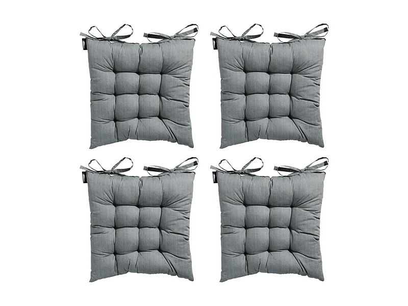 Sitzkissen Tuscany Basic grau - Ca. 46x46 cm - 4er Set