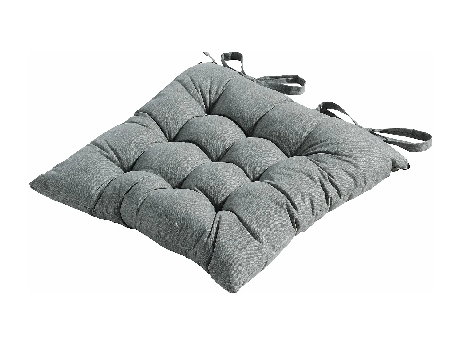 Coussin d'assise Tuscany Basic gris - Environ 46 x 46 cm - Lot de 4